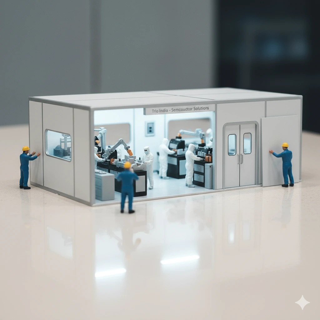 Glazed walls for cleanrooms by Trio India